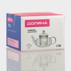 Заварочный чайник из стекла Доляна «Валенсия», 400 мл, 17×11×10 см, стеклянное сито - Фото 5