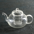 Чайник заварочный со стеклянной крышкой и ситом Доляна «Валенсия», 600 мл - Фото 1