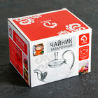 Чайник заварочный со стеклянной крышкой и ситом Доляна «Валенсия», 600 мл - Фото 3