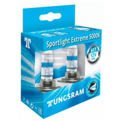 Лампа автомобильная Tungsram Sportlight Extreme, H7, 12 В, 55 Вт, 2 шт, 58520SUP