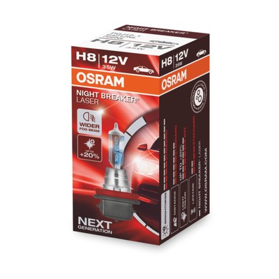 Лампа автомобильная Osram Night Breaker Laser +150%, H8, 12 В, 35 Вт, 64212NL