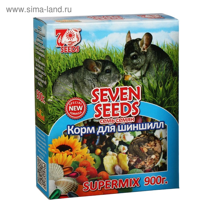 Корм Seven Seeds SUPERMIX для шиншилл, 900 г - Фото 1