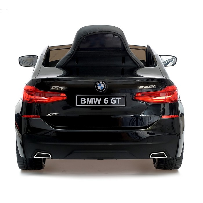 Электромобиль BMW 6 Series GT, EVA колёса, кожаное сидение, цвет черный - фото 1907044120