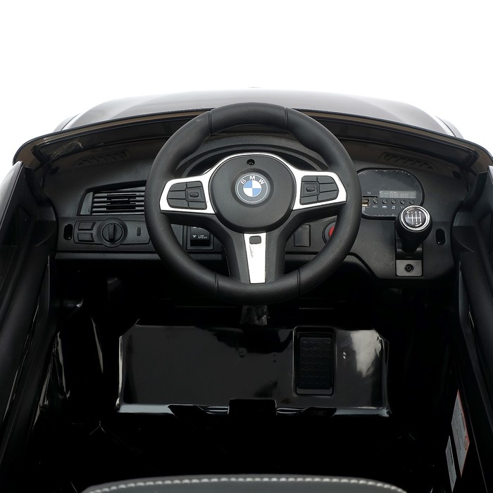 Электромобиль BMW 6 Series GT, EVA колёса, кожаное сидение, цвет черный - фото 1887910709