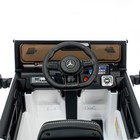 Электромобиль MERCEDES-BENZ G63 AMG, EVA колеса, кожаное сиденье, цвет белый - Фото 7