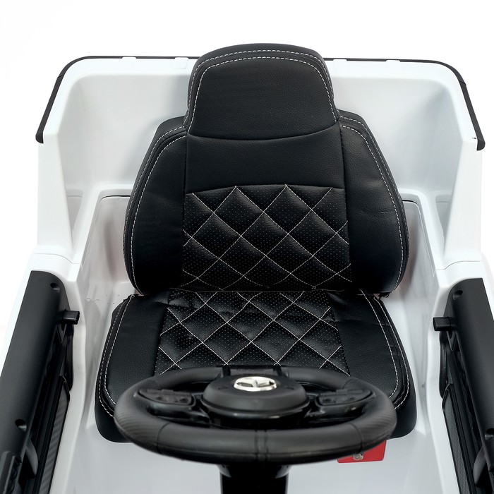 Электромобиль MERCEDES-BENZ G63 AMG, EVA колеса, кожаное сиденье, цвет белый - фото 1907044133