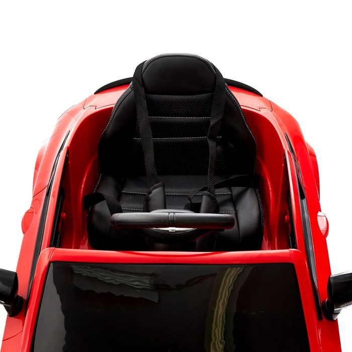 Электромобиль MERCEDES-BENZ C63 S AMG, EVA колёса, цвет красный - фото 1907044144