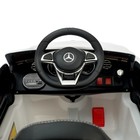Электромобиль MERCEDES-BENZ C63 S AMG, EVA колёса, цвет белый - Фото 7
