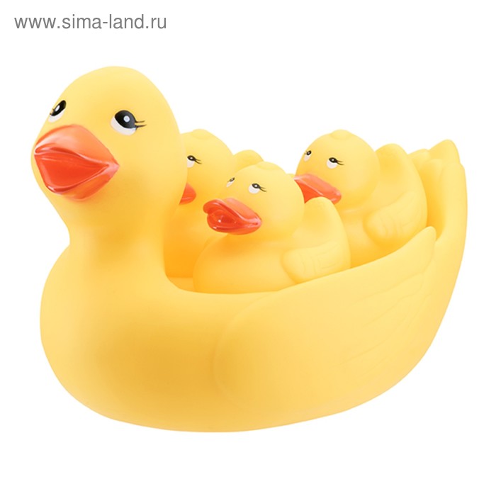 Игрушка для ванны «Уточка с утятами», от 6 месяцев - Фото 1