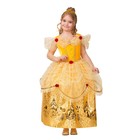 Карнавальный костюм «Принцесса Белль», текстиль-принт, платье, перчатки, брошь, р. 30, рост 116 см - фото 318246784