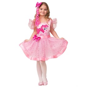 Карнавальный костюм «Пинки Пай», платье, заколка-волосы, р. 32, рост 128 см
