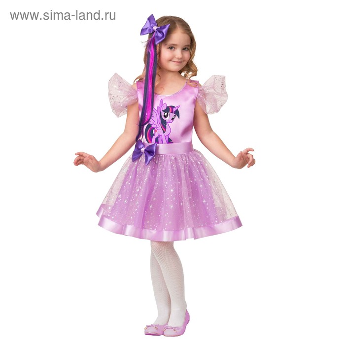 Карнавальный костюм «Сумеречная Искорка», платье, заколка-волосы, р. 26, рост 104 см - Фото 1