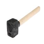 УЦЕНКА Кувалда литая ЛОМ, 3 кг, деревянная рукоятка БОЁК НЕ ЗАФИКСИРОВАН - Фото 3