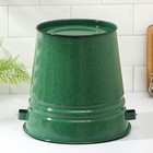 Ведро эмалированное, 12 л, с крышкой, зелёное - Фото 5