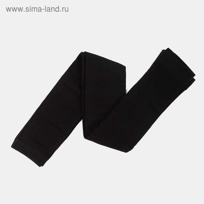 Лосины женские хлопковые с начесом, 300 den, цвет чёрный, размер 2 - Фото 1