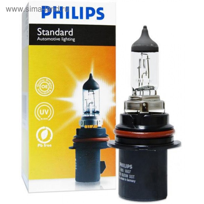 Лампа автомобильная Philips, HB5, 12 В, 65/55 Вт, 9007C1 - Фото 1