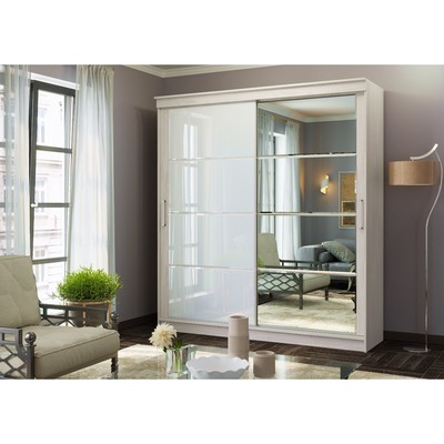 Шкаф-купе «1500 Элегант 4», 1500×620×2200 мм, анкор светлый