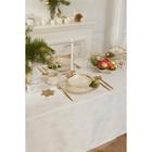 Скатерть Этель «Серебряные снежинки» белый, 150*180 см, 115 ±10 гр,100% п/э - Фото 8