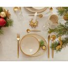 Скатерть Этель «Серебряные снежинки» белый, 150*180 см, 115 ±10 гр,100% п/э - Фото 11