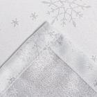 Скатерть Этель «Серебряные снежинки» белый, 150*180 см, 115 ±10 гр,100% п/э - Фото 4