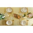 Скатерть Этель"Пудра" цв.золотой, 150*280 см, 115 ±10 гр,100% п/э - Фото 10