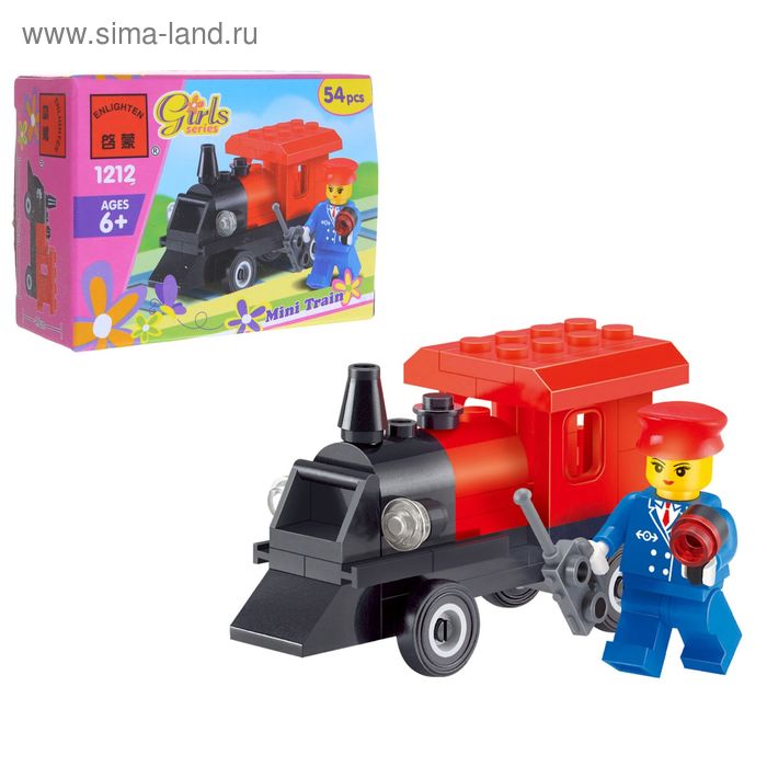 Конструктор Девчонки «Мини-паровоз», 54 детали - Фото 1
