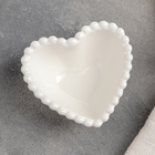 Соусник «Сердце», 50 мл, 8×4 см, цвет белый - Фото 2