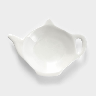 Подставка под чайный пакетик «Классика», фарфор, белая