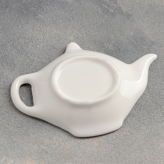Подставка фарфоровая под чайный пакетик «Классика», цвет белый - фото 1883489893