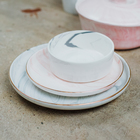 Тарелка керамическая пирожковая «Мрамор», d=15 см, цвет розовый - Фото 4