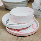Тарелка керамическая десертная «Мрамор», d=20 см, цвет серый - Фото 4