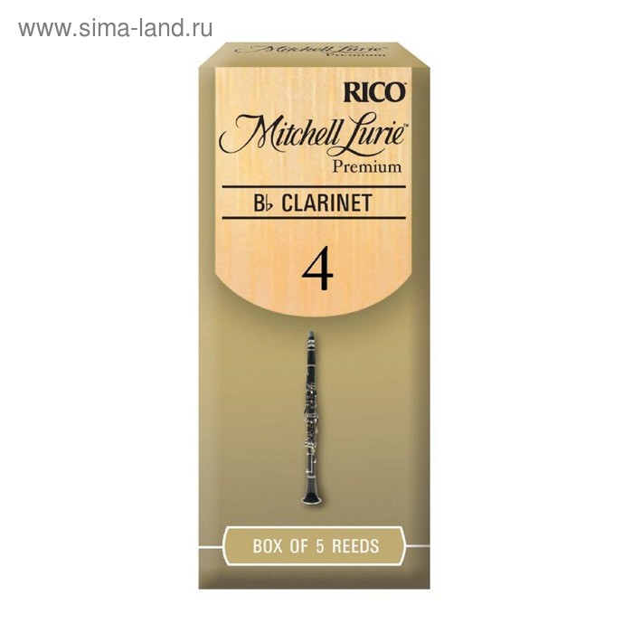 Трости RMLP5BCL400 Mitchell Lurie Premium для кларнета Bb, размер 4.0, 5шт - Фото 1