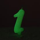 Свеча для торта цифра «Люминесцентная», 5.5 см, цифра 1 - Фото 2