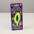 Свеча для торта цифра «Люминесцентная», 5.5 см, цифра 0 - Фото 4