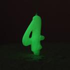 Свеча для торта цифра «Люминесцентная», 5.5 см, цифра 4 - Фото 2