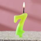 Свеча для торта цифра "Люминесцентная", 5,5 см, цифра "7" - фото 318246970