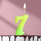 Свеча для торта цифра «Люминесцентная», 5.5 см, цифра 7 - Фото 1