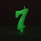 Свеча для торта цифра «Люминесцентная», 5.5 см, цифра 7 - Фото 2