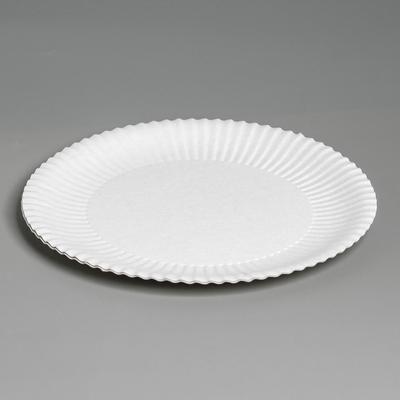 Тарелка одноразовая "Белая" картон, 17 см