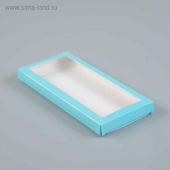 Подарочная коробка под плитку шоколада, голубой, 17,1 х 8 х 1,4 см - Фото 1
