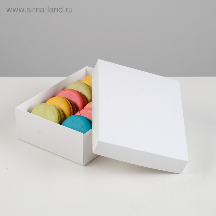 Коробка картонная без окна, белая, 16,5 х 12,5 х 5,2 см - Фото 1