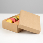 Коробка картонная без окна, крафт, 16,5 х 12,5 х 5,2 см - Фото 1