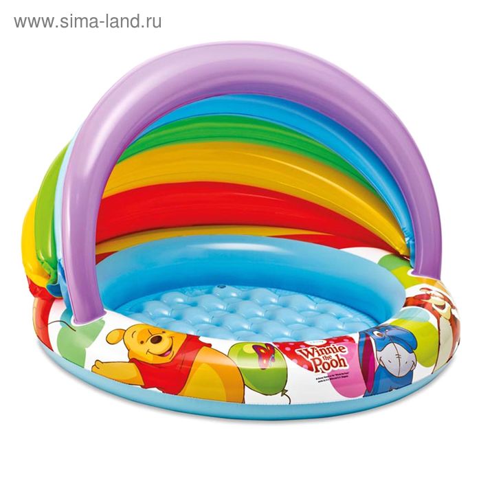 Бассейн "Винни Пух", 102х69 см, с тентом, 1-3 лет 57424NP INTEX - Фото 1