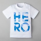 Футболка Крошка Я "Little hero", белый, 24 р, 68-74 см - Фото 1