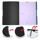 Тетрадь на спирали ErichKrause. FolderBook А4, 96 листов, в клетку, съёмная пластиковая обложка, чёрная - Фото 4