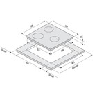 Варочная поверхность Fornelli PIA 45 LUCE BL, индукционная, 3 конфорки, сенсор, чёрная - Фото 2