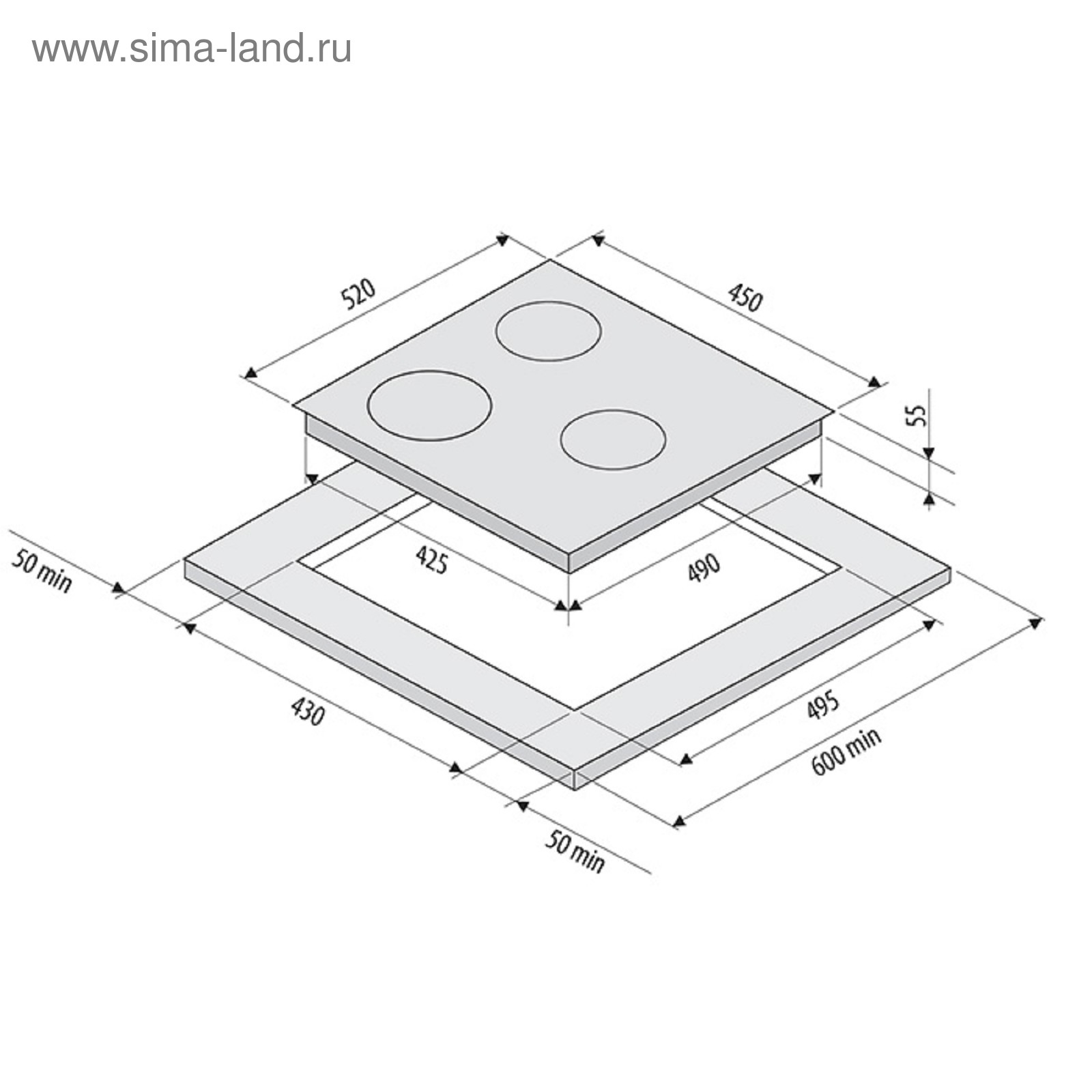 Купить Плиту Крона Leggiero 60 Bl