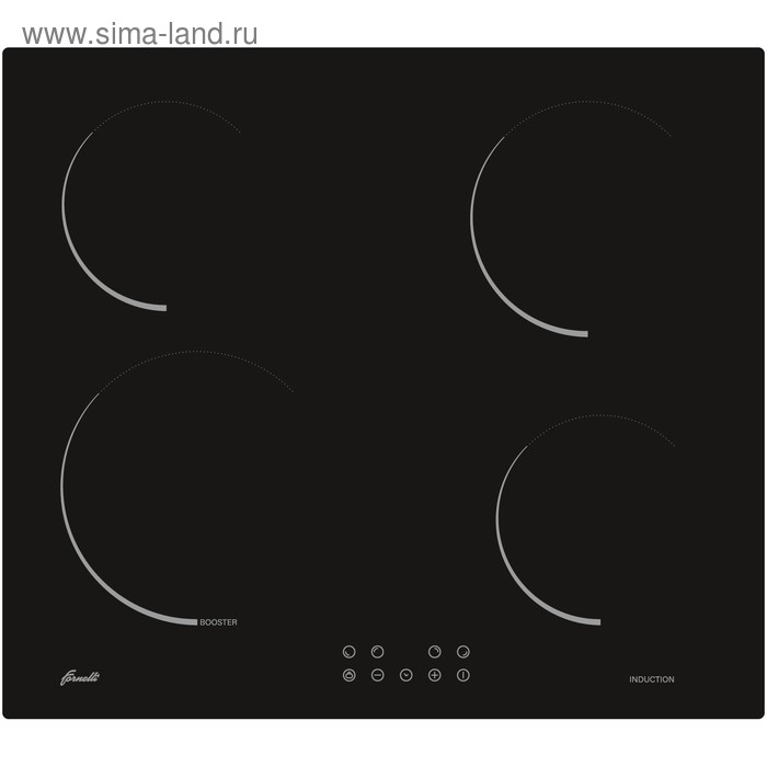 Варочная поверхность Fornelli PIA 60 STORNO, индукционная, 4 конфорки, сенсор, 60 см, чёрная - Фото 1