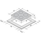 Варочная поверхность Fornelli PVA 60 ACCORDO, электрическая, 4 конфорки, сенсор, чёрная - Фото 2