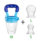 Ниблер для прикорма, от 5 мес., с силиконовой сеточкой, размер S, M, L, голубой - Фото 5